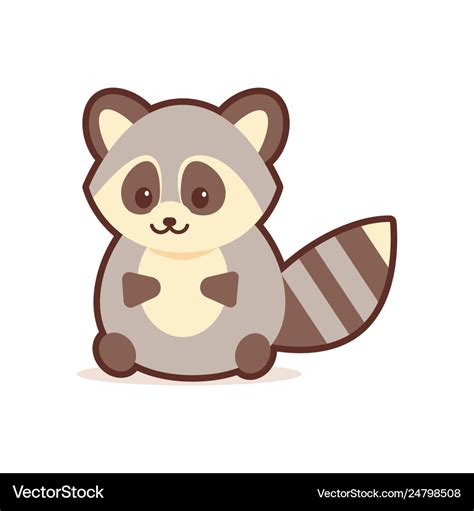 cute cartoon raccoon|easy drawing of a raccoon.